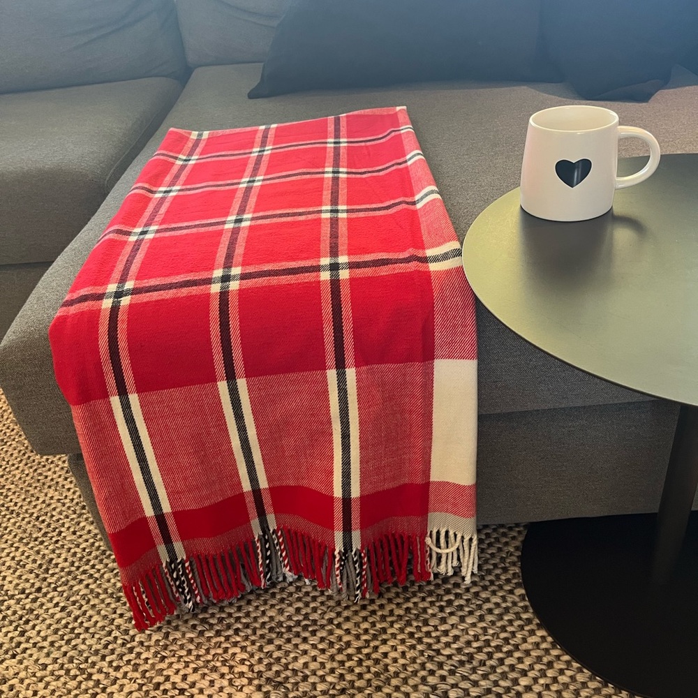 Indigo throw blanket